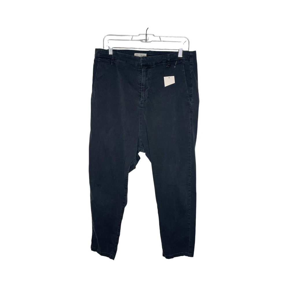 Nili Lotan 6 Gray Paris Pants Drop Crotch Slouchy Cotton Crop Washed Black - Picture 3 of 11